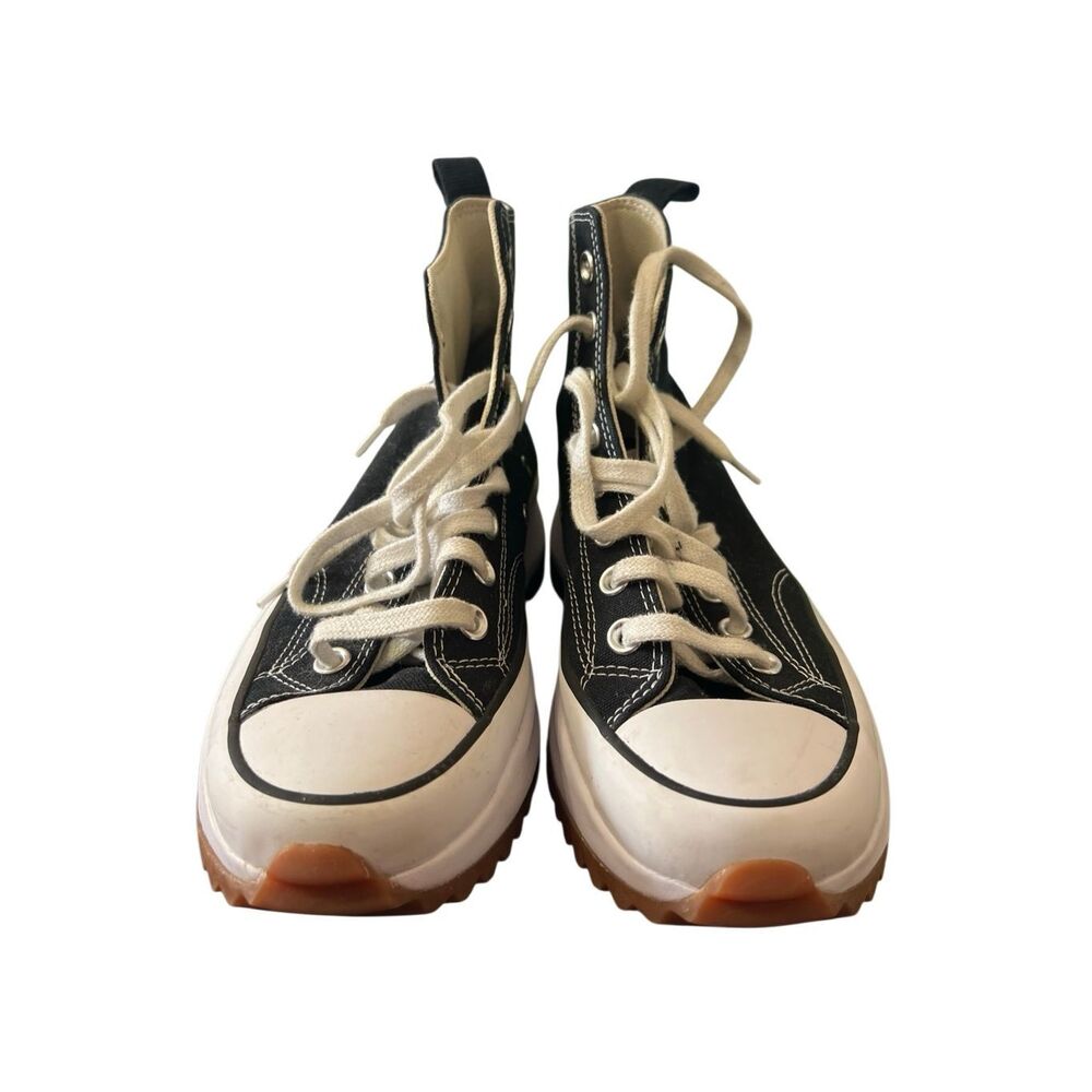 Converse Run Star Hike Hi sneakers in the black, white, and gum colorway - Picture 4 of 8